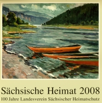 Kalender 2008 – Titelbild: Boote an der Elbe bei Bad Schandau - Ölgemälde von Alfred Wagner (1898-1992) - Sebnitzer Kunstblumen- und Heimatmuseum, Prof. Alfred Meische