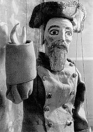 Jäger-Marionette aus dem Theater Bonesky