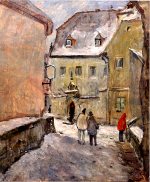 Ulrich Jungermann – Meißen-Sonntag auf der Freiheit, Öl auf Holz