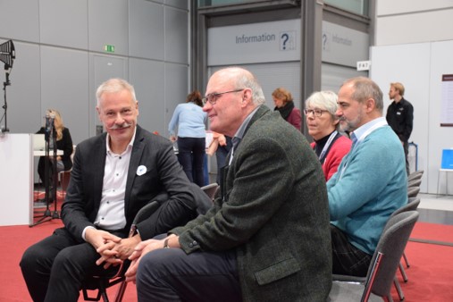 Denkmalmesse 2024 Denkmalnetz Sachsen, Gespräche, Foto: Andreas Krause