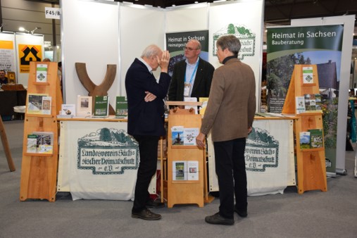 Denkmalmesse 2024 Denkmalnetz Sachsen, Gespräche, Foto: Andreas Krause