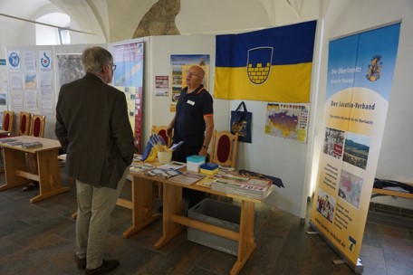 Lebendiges Netzwerk Industriekultur im Ehrenamt Tagung mit Markt der Akteure auf Schloss Krobnitz im August 2023, Foto: Dr. Petra Westphalen
