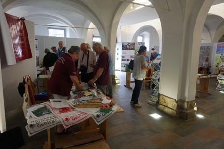 Lebendiges Netzwerk Industriekultur im Ehrenamt Tagung mit Markt der Akteure auf Schloss Krobnitz im August 2023, Foto: Dr. Petra Westphalen