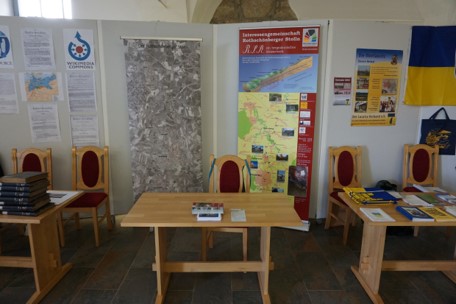 Lebendiges Netzwerk Industriekultur im Ehrenamt Tagung mit Markt der Akteure auf Schloss Krobnitz im August 2023, Foto: Dr. Petra Westphalen